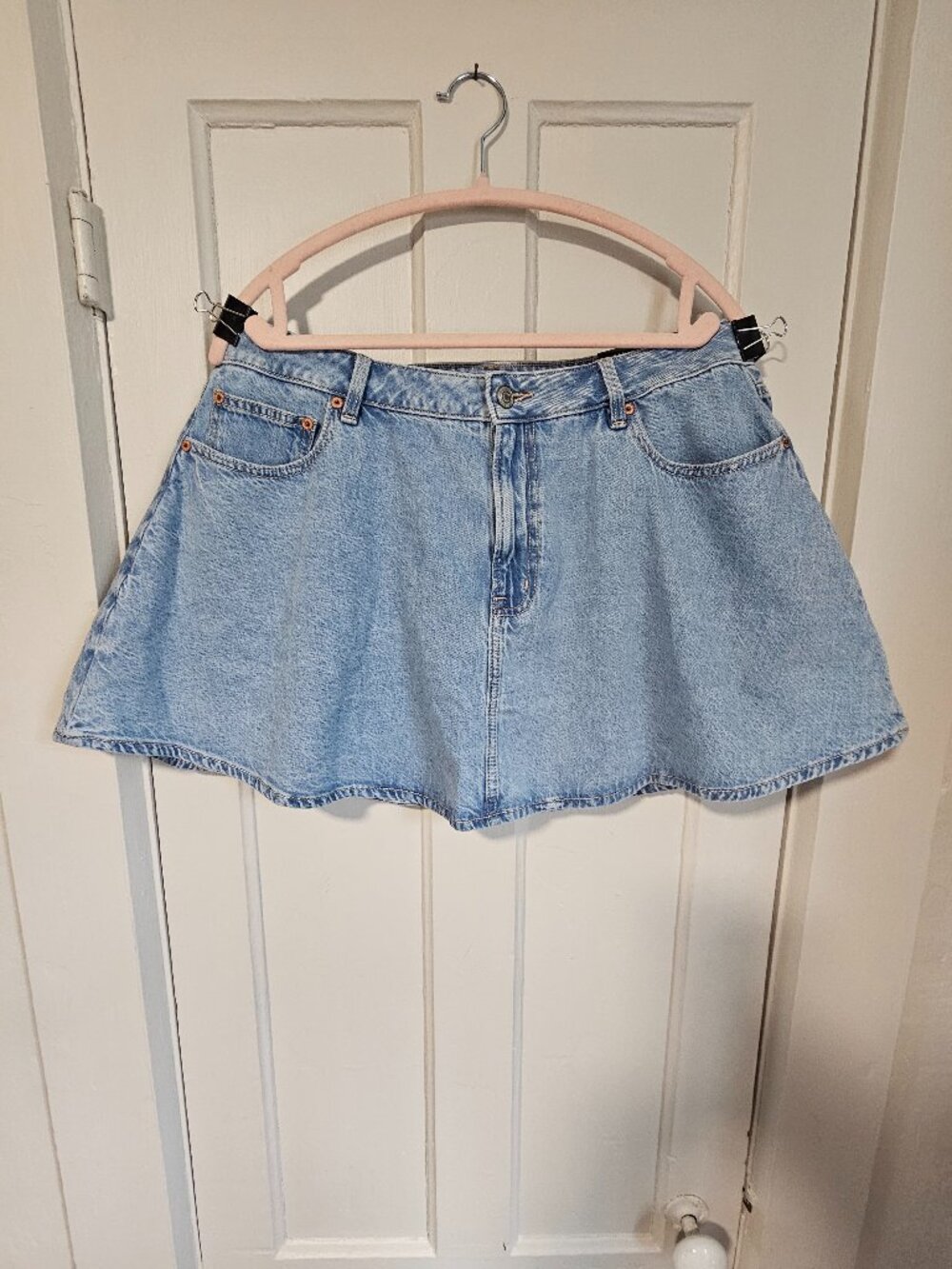 NWT American Eagle Circle Skort | High Rise | Light Wash Denim | Size 12